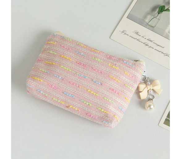 Colorful Striped Makeup Bag