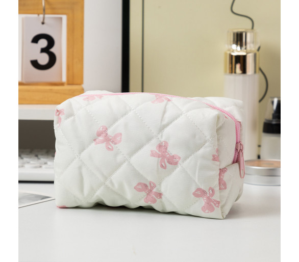 Roze strik Makeup Bag