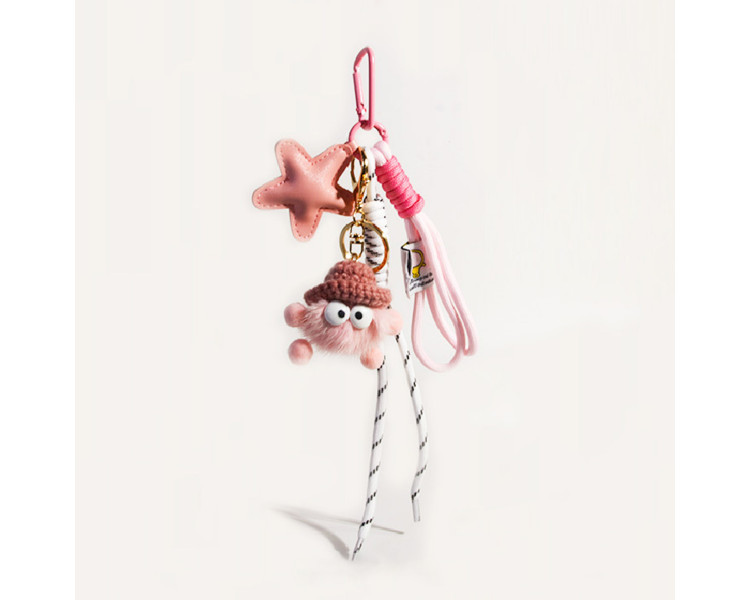 Leather Five-pointed Star Bag Charm Leather Five-pointed Star Bag Charm