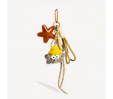 Leather Five-pointed Star Bag Charm
