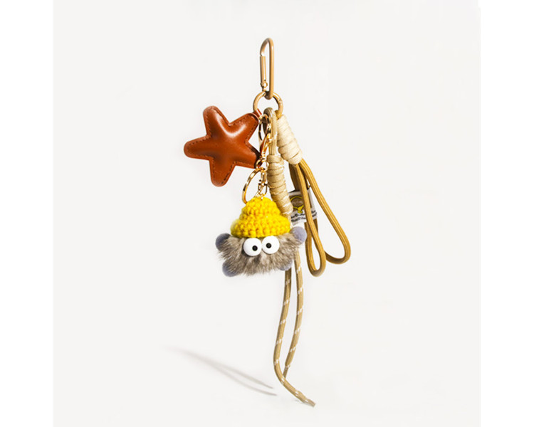 Leather Five-pointed Star Bag Charm Leather Five-pointed Star Bag Charm