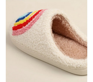 Smiley pantoffels : Sloefen met regenboog