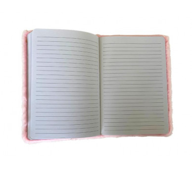Camille Fluffy notebook A5 Roze
