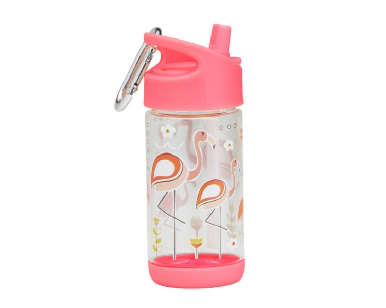 Flip & Sip clear Tritan drinkfles - Flamingo