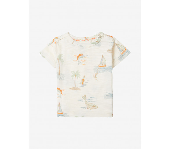 NOPPIES : T-shirt km met vakantieprint