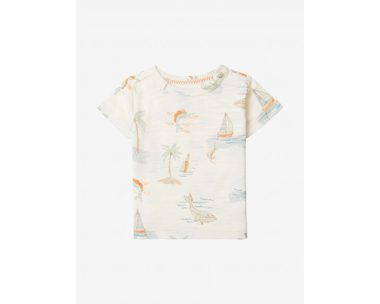 NOPPIES : T-shirt km met vakantieprint