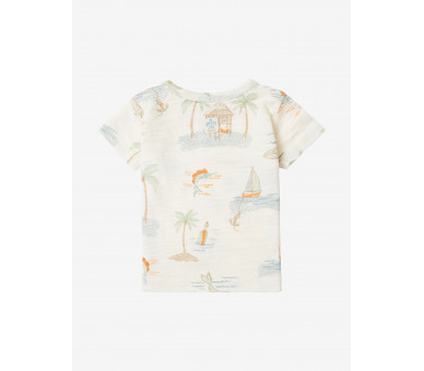 NOPPIES : T-shirt km met vakantieprint