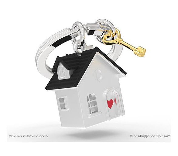 Metalmorphose sleutelhanger Home sweet home