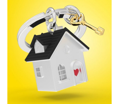 Metalmorphose sleutelhanger Home sweet home