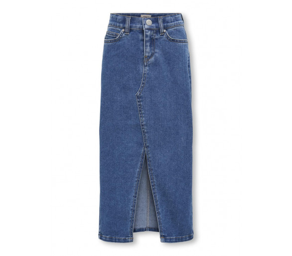 KIDS ONLY : Lange jeansrok met split vooraan