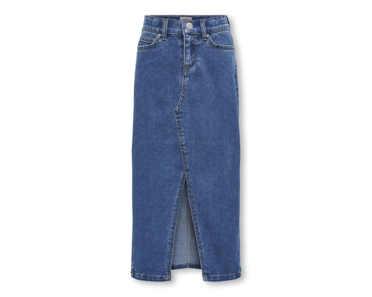 KIDS ONLY : Lange jeansrok met split vooraan