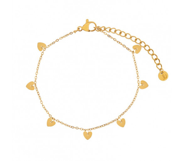 Armband met een boel hartjes voor kids