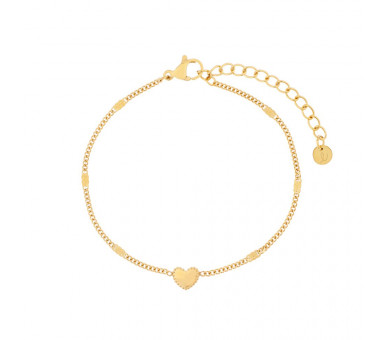 Armband bedel gestippeld hartje