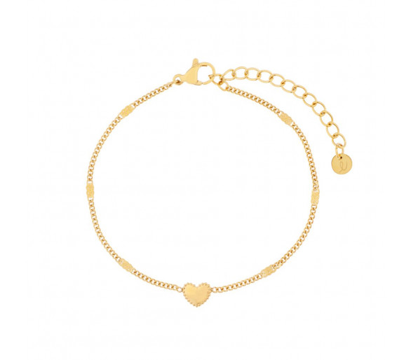 Armband bedel gestippeld hartje
