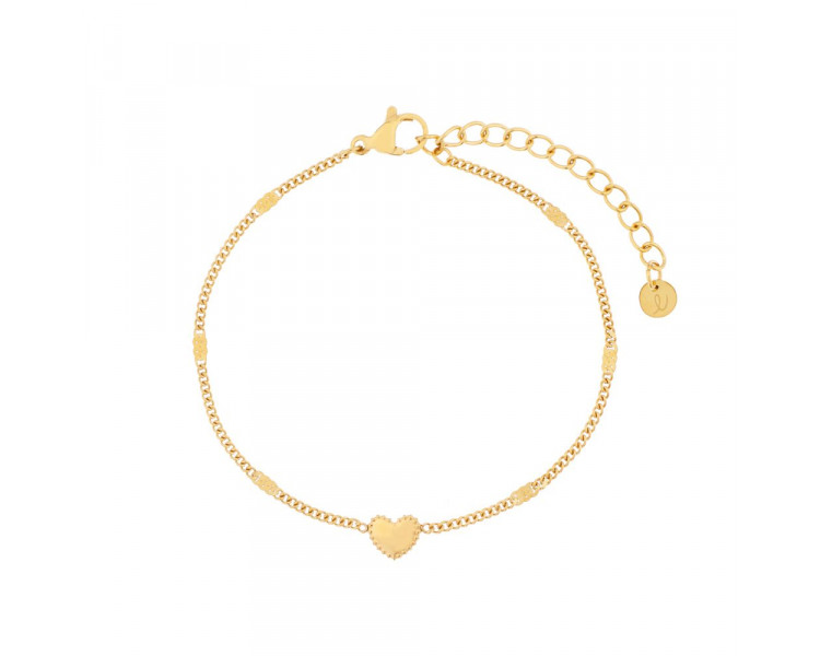 Armband bedel gestippeld hartje