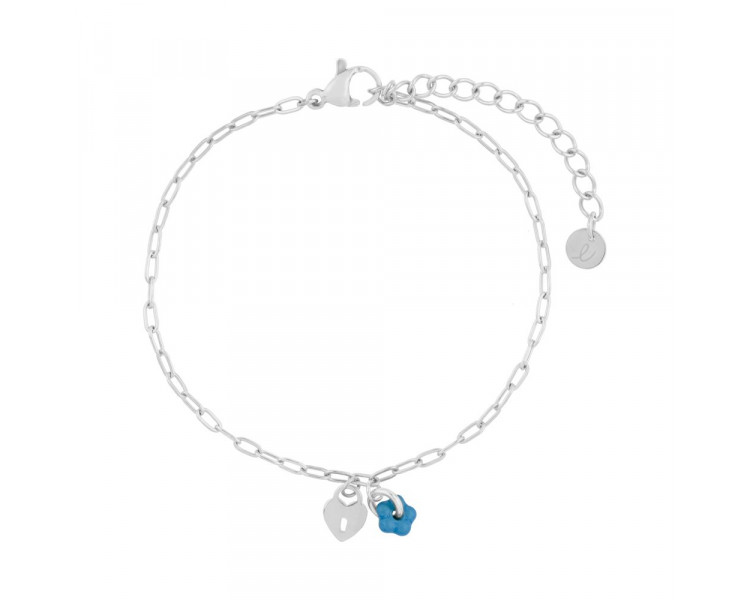Armband minimalistisch flower lock blauw