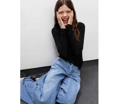 GRUNT : Low waist Raw bluejeans