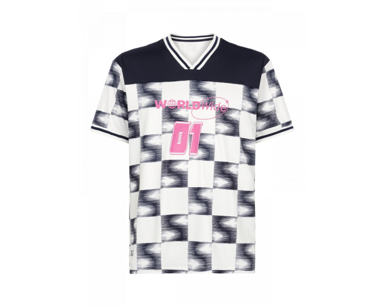 GRUNT : T-shirt met korte m en V-hals