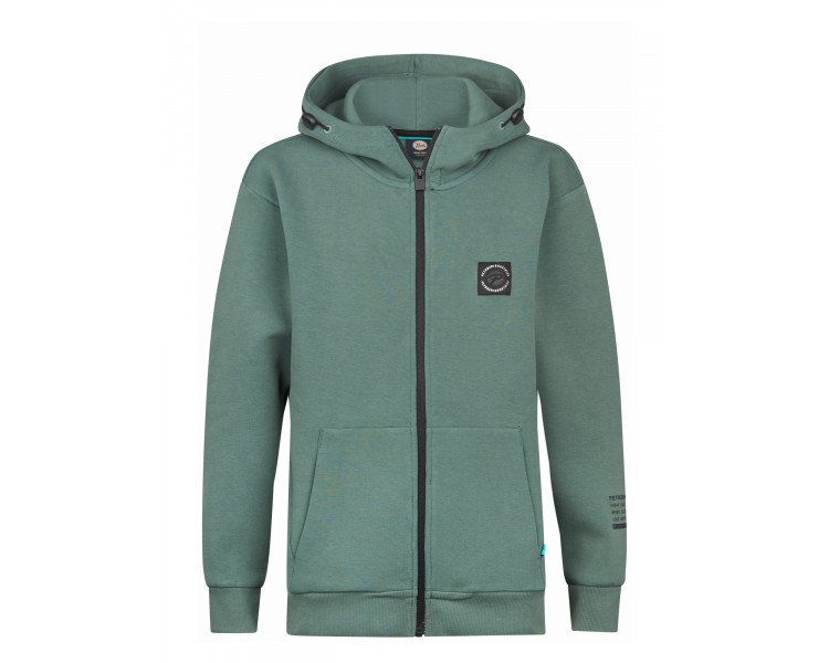 PETROL : Cardigan sweat cool en Zip Green Smoke