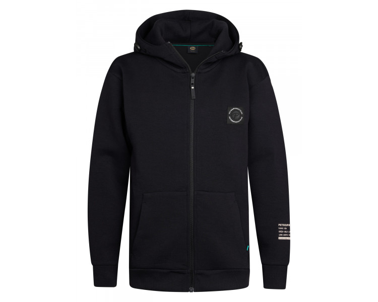 PETROL : Toffe sweatcardigan in Zip Deep Black