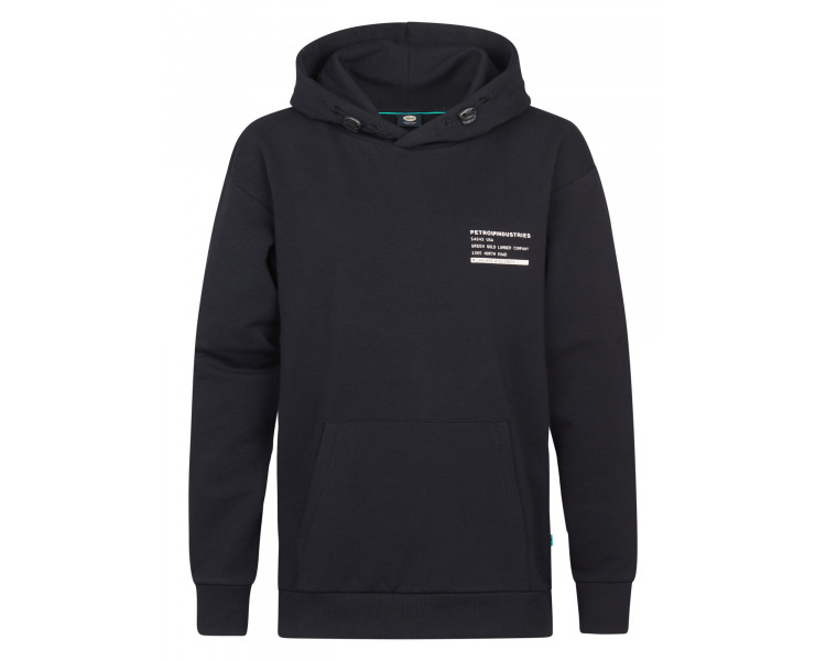 PETROL : Toffe hoodie in Print Deep Black