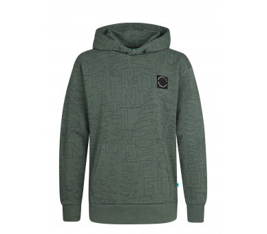 PETROL : Sweat à capuche cool en AOP Green Smoke