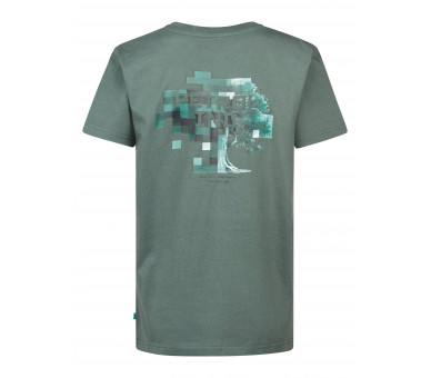PETROL : T-shirt tendance km en imprimé classique vert