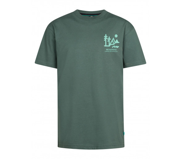 PETROL : T-shirt tendance km en imprimé classique vert
