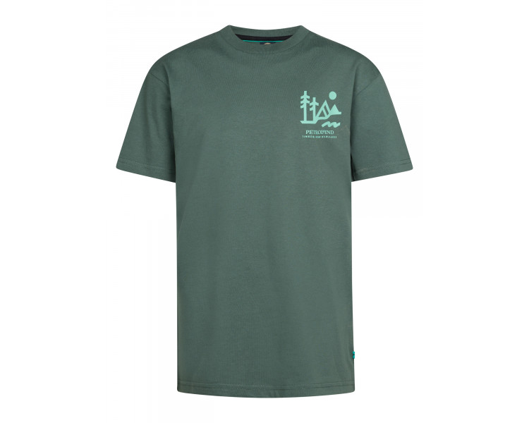 PETROL : T-shirt tendance km en imprimé classique vert