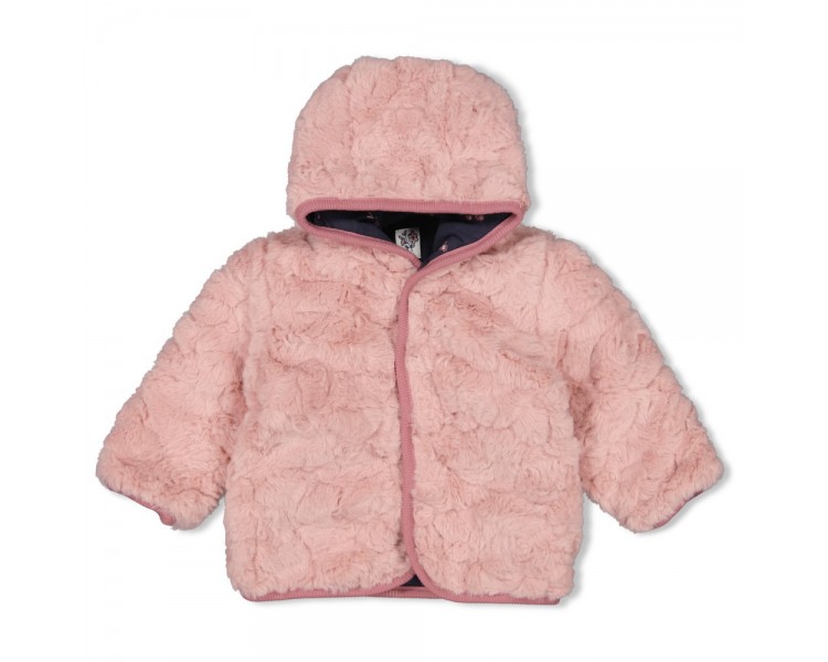 FEETJE : Reversible fake fur Jacket with capuchon - Swanlake