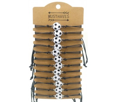 Bracelet Set Football Black