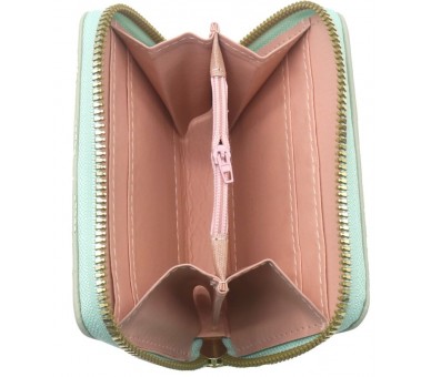 PU Wallet Embroidered Flowers