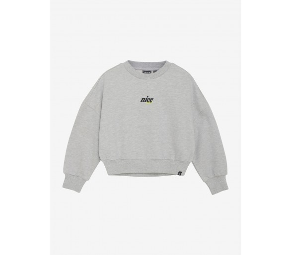 INDIAN BLUE : Oversize sweater voor- achter print