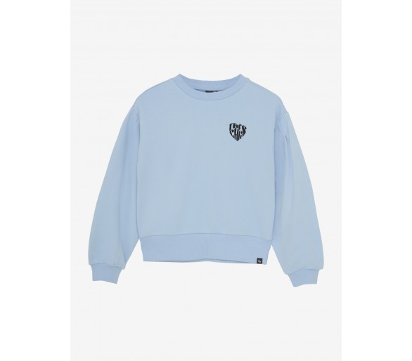 INDIAN BLUE : Pull oversize avec imprimé devant et