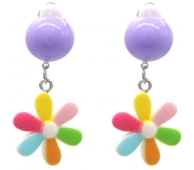 Earrings for Kids Clip On - Flower