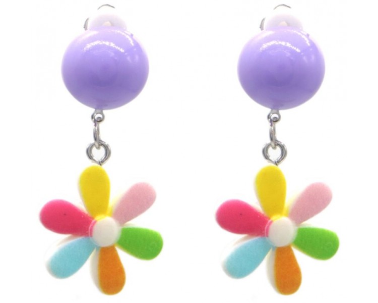 Earrings for Kids Clip On - Flower