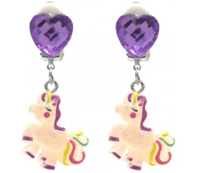 Earrings for Kids Clip On - Unicorn