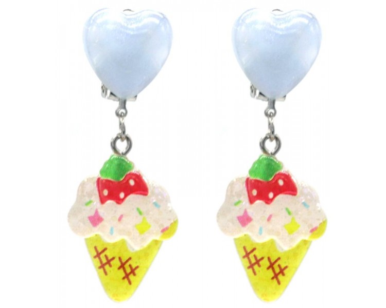 Earrings for Kids Clip On - Icecream