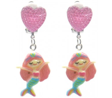 Earrings for Kids Clip On - Mermaid