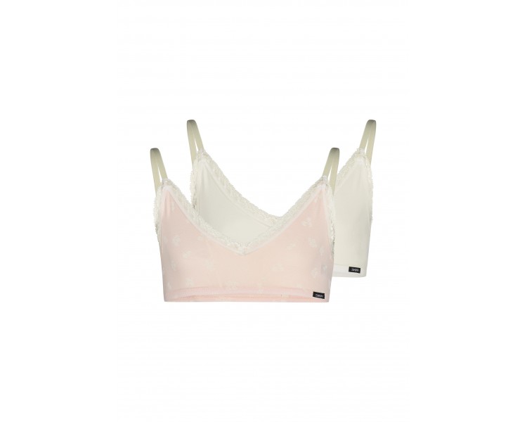 Skiny girls crop top 2 pack CottonLace Multipack