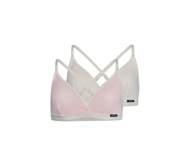 SKINY : Lot de 2 coussinets démaquillants pour haut court en coton éla