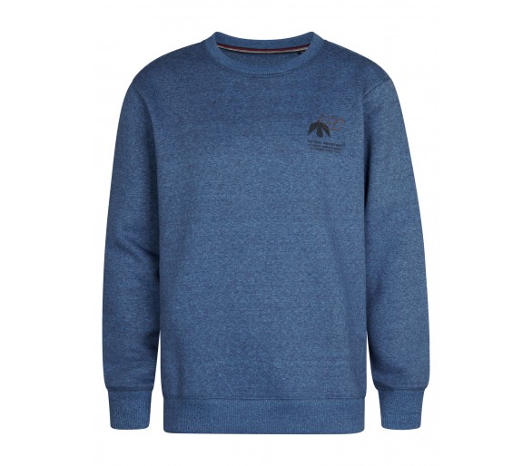 PETROL : Round neck sweater in Indie Blue