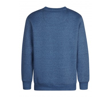 PETROL : Round neck sweater in Indie Blue