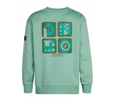 PETROL : T-Shirt Lm avec imprimé Pale Aqua