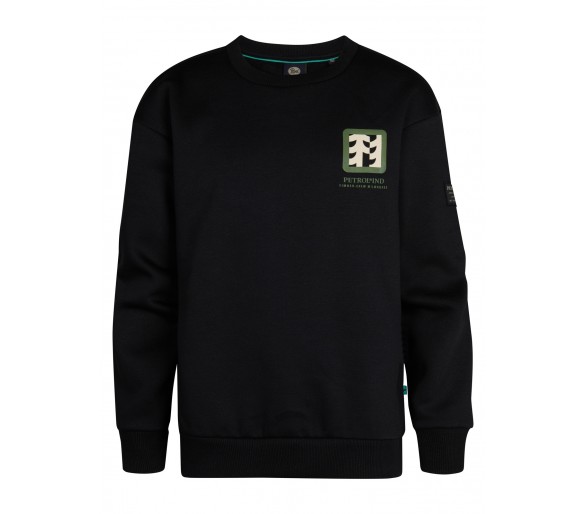 PETROL : T-shirt Lm avec imprimé Deep Black
