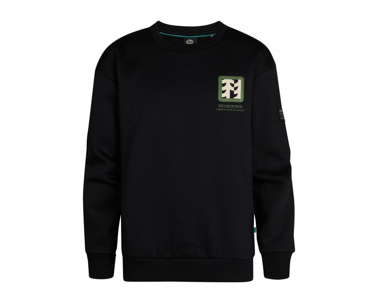 PETROL: T-Shirt Lm with Deep Black print