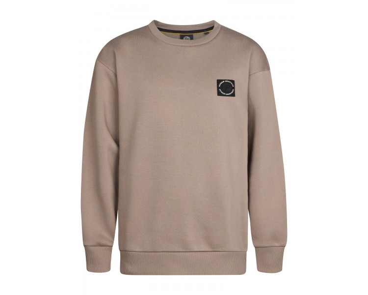 PETROL : Round neck sweater in Dusty Brown