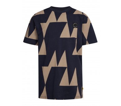 PETROL : Trendy t-shirt km in AOP Royal Navy