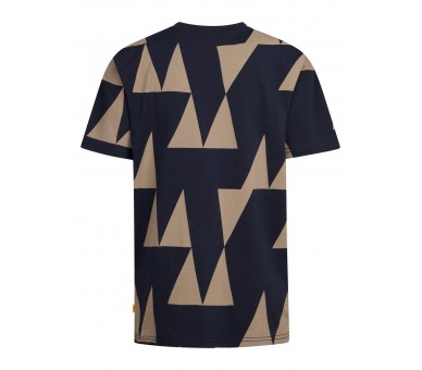 PETROL : T-shirt tendance km en AOP Royal Navy