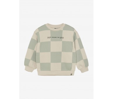 DAILY SEVEN : Oversized trui met ruitprint